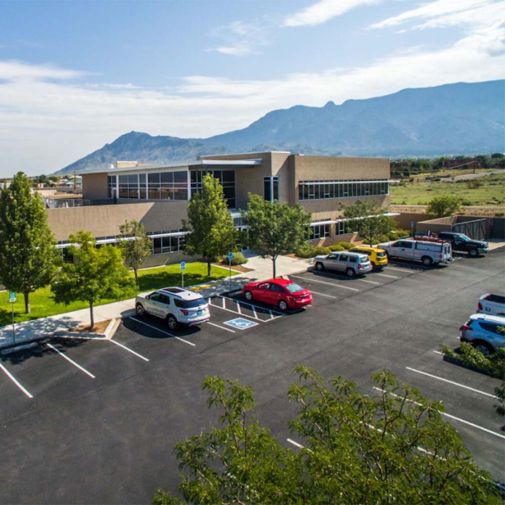 Aerial view of the office